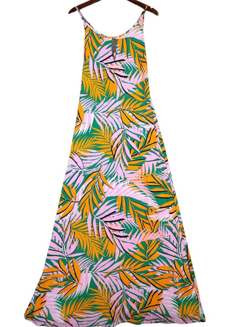 Maaji Maxi Dress Women Large Yellowstone Magnific Tropical Sleeveless Side-Slit